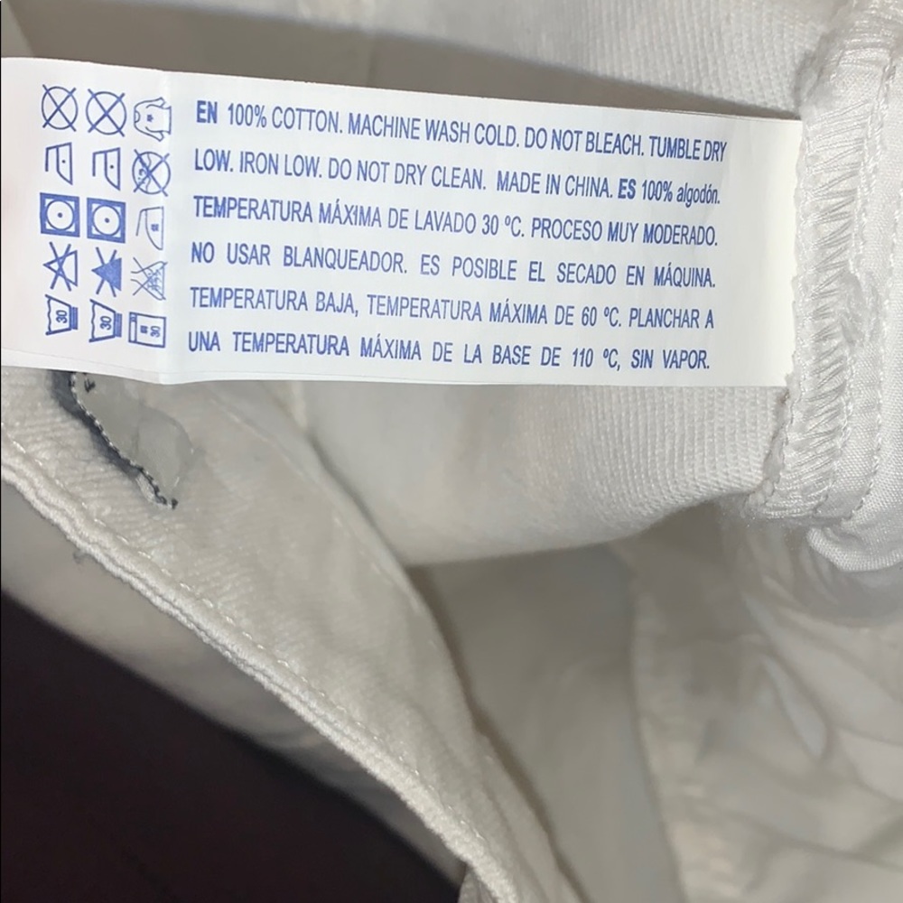 Forever 21 White Button Front Denim Skirt Size 24 - Picture 8 of 8